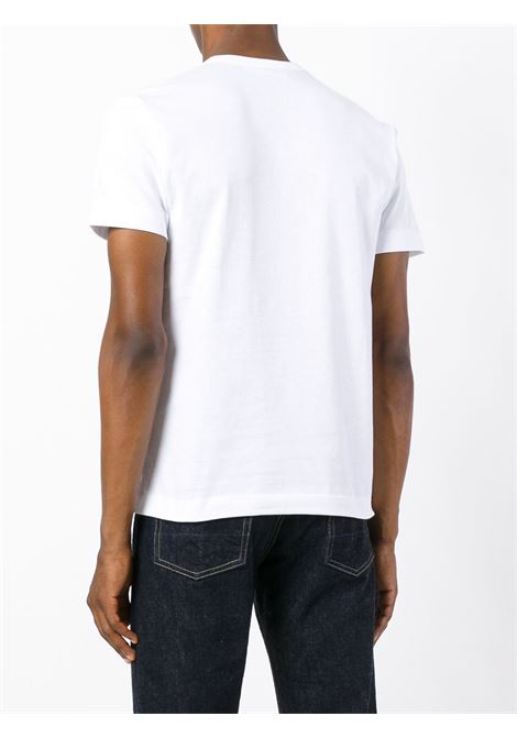 printed and embroidered t-shirt unisex white COMME DES GARÇONS PLAY | AX-T088-0511